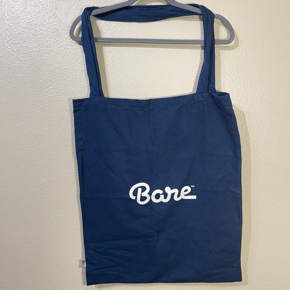 Bare Brand Tote Flannel Shopping Bag Navy Large - Picture 1 of 4